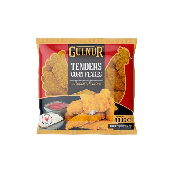 Produit GULNUR Tenders de poulet cornflakes certifié halal 800g